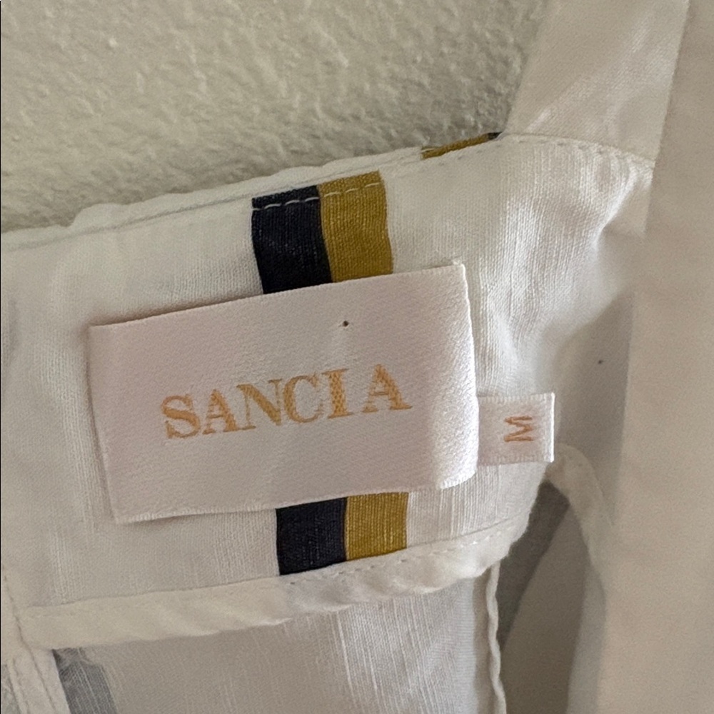 Sancia Cibil Linen Blend Crop Top View 3